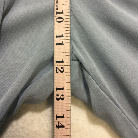 AW BRIDAL SZ 10 L light dusty blue halter keyhole wide leg jumpsuit NEW B152 - Picture 8 of 10